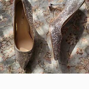 Marc Fisher Glittering Silver Heels